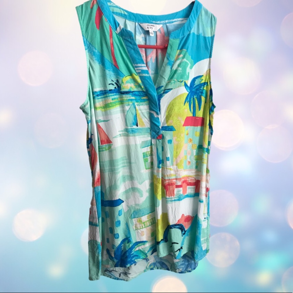 COPY - Crown & Ivy Summer Sleeveless Shirt Size XS